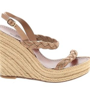 Valentino Braided Tan Leather Wedge Sandal size 39 (EU) 9